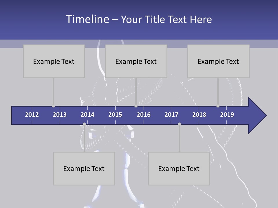 Water Pipe Hookah Blue PowerPoint Template