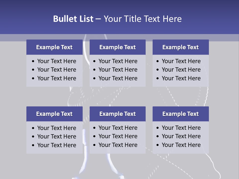 Water Pipe Hookah Blue PowerPoint Template