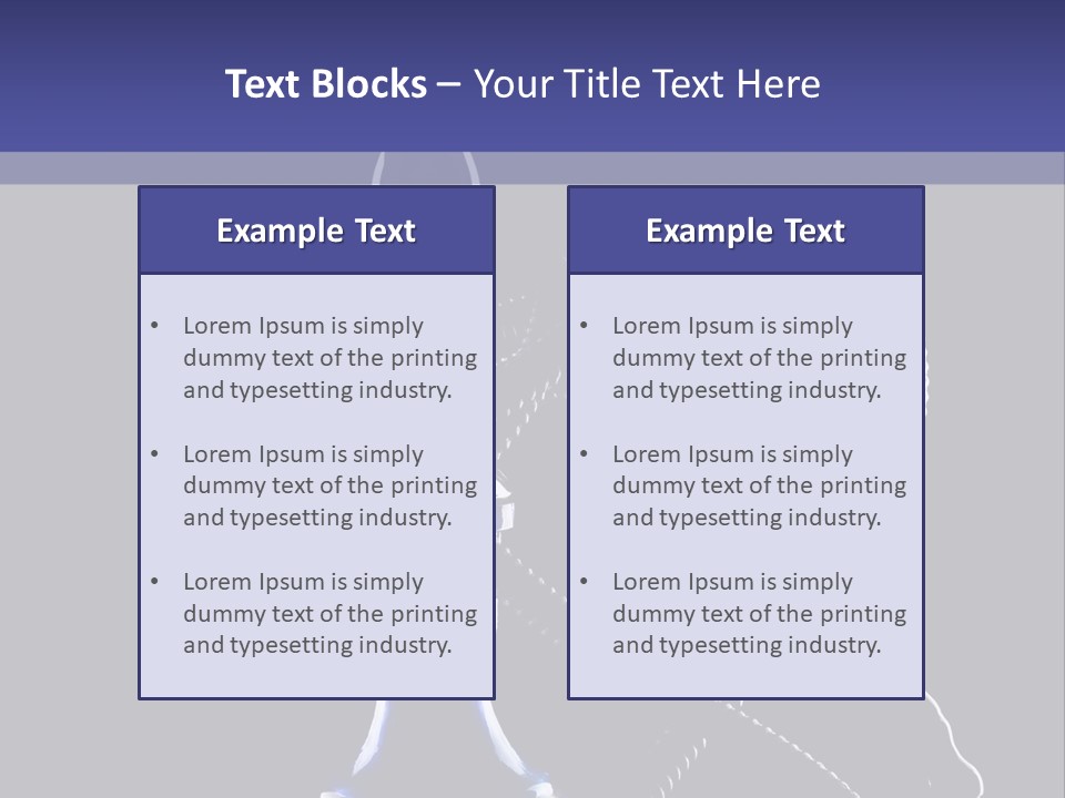 Water Pipe Hookah Blue PowerPoint Template