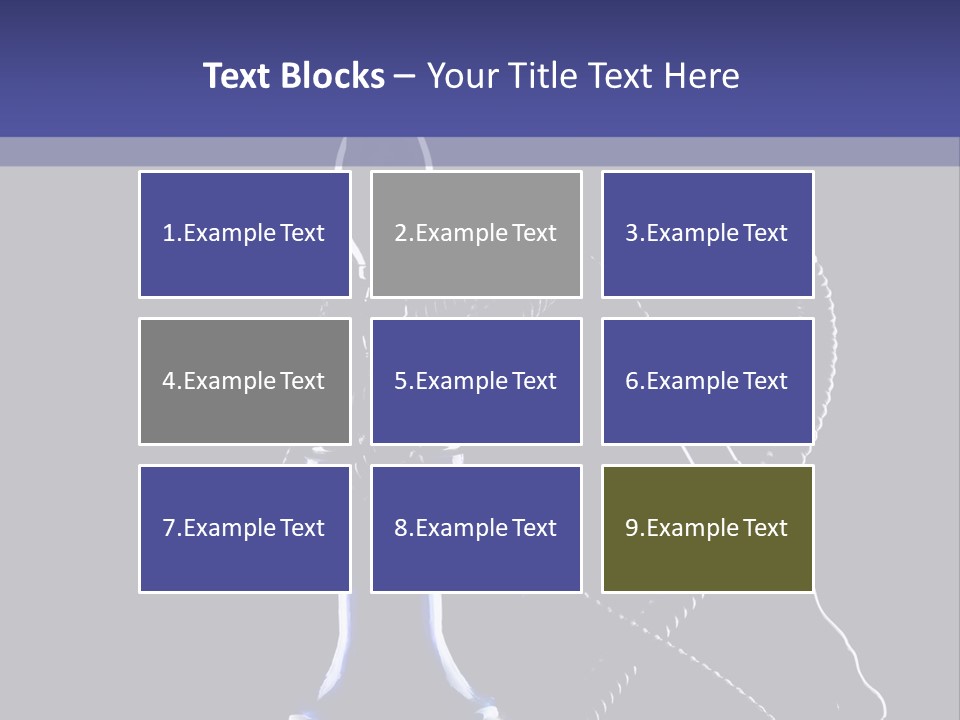 Water Pipe Hookah Blue PowerPoint Template