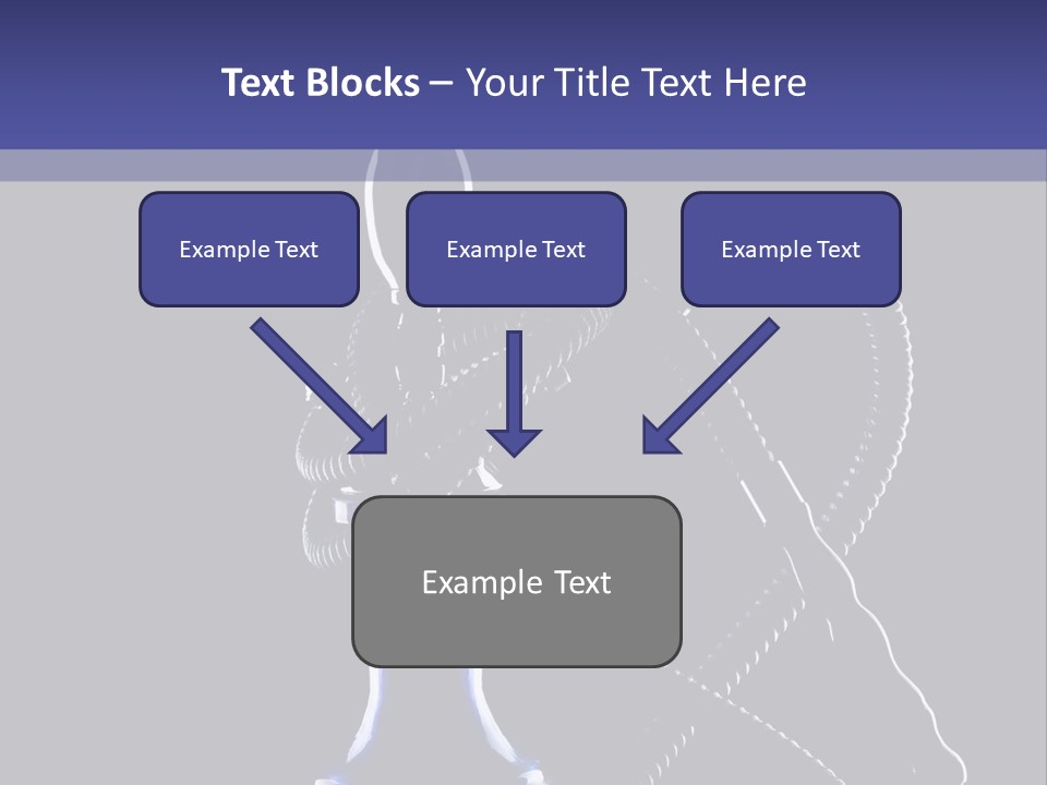 Water Pipe Hookah Blue PowerPoint Template