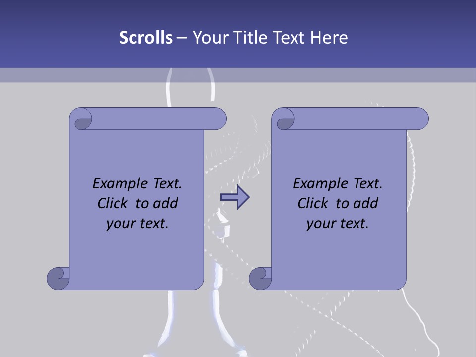 Water Pipe Hookah Blue PowerPoint Template
