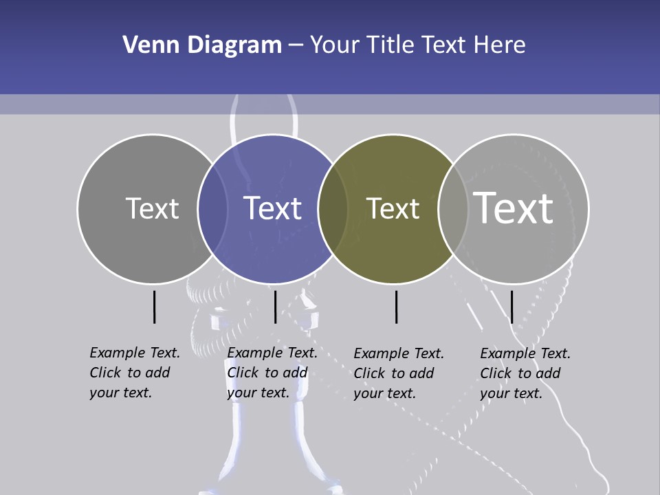 Water Pipe Hookah Blue PowerPoint Template