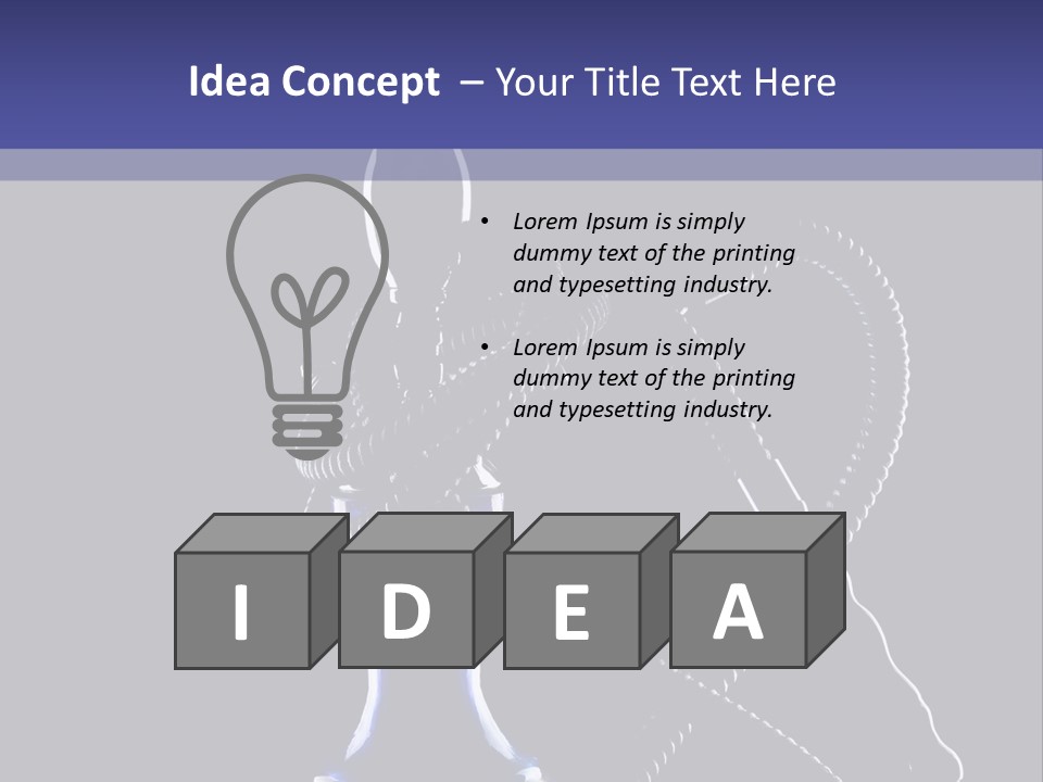 Water Pipe Hookah Blue PowerPoint Template