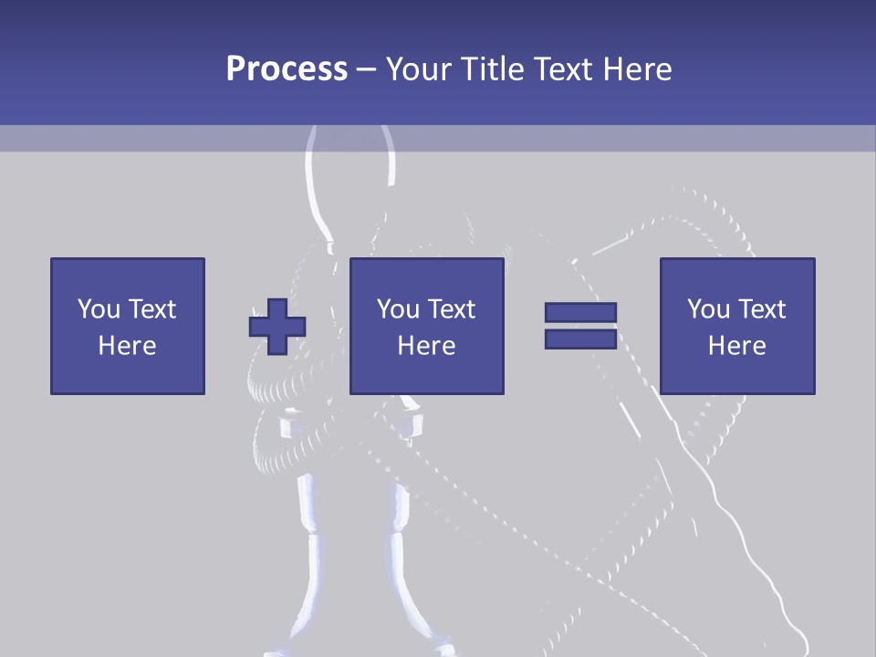 Water Pipe Hookah Blue PowerPoint Template