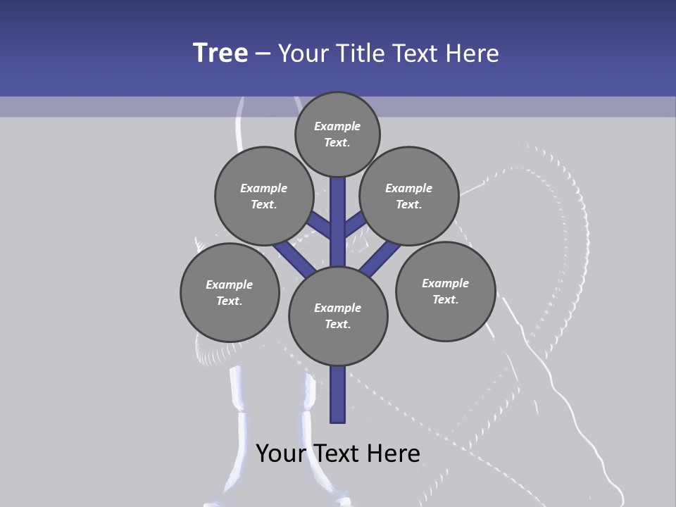 Water Pipe Hookah Blue PowerPoint Template