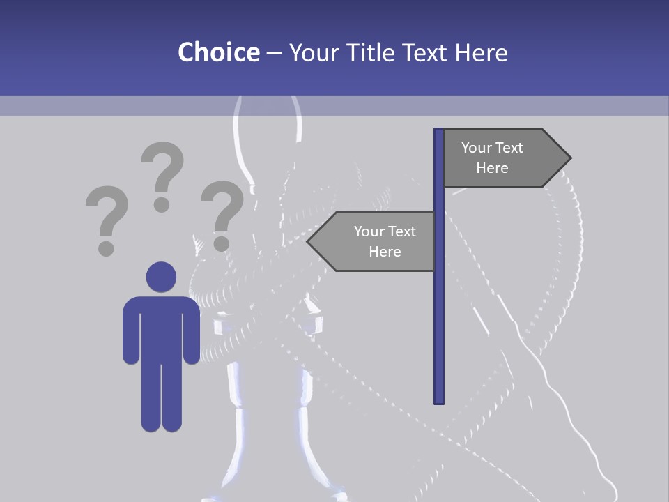 Water Pipe Hookah Blue PowerPoint Template