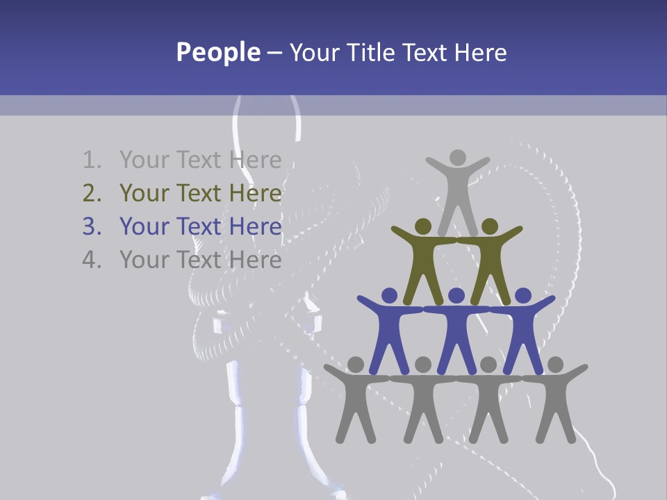 Water Pipe Hookah Blue PowerPoint Template