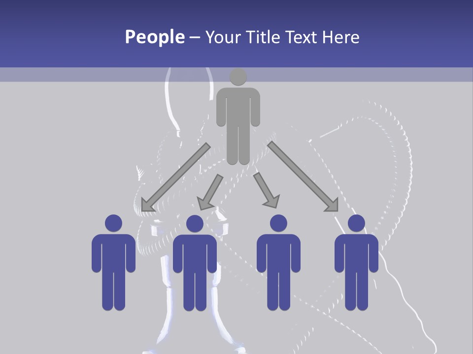 Water Pipe Hookah Blue PowerPoint Template