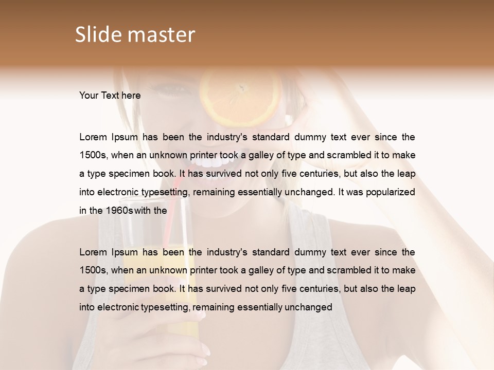 Diet White Lifestyle PowerPoint Template