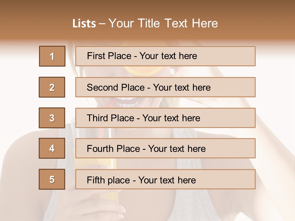 Diet White Lifestyle PowerPoint Template