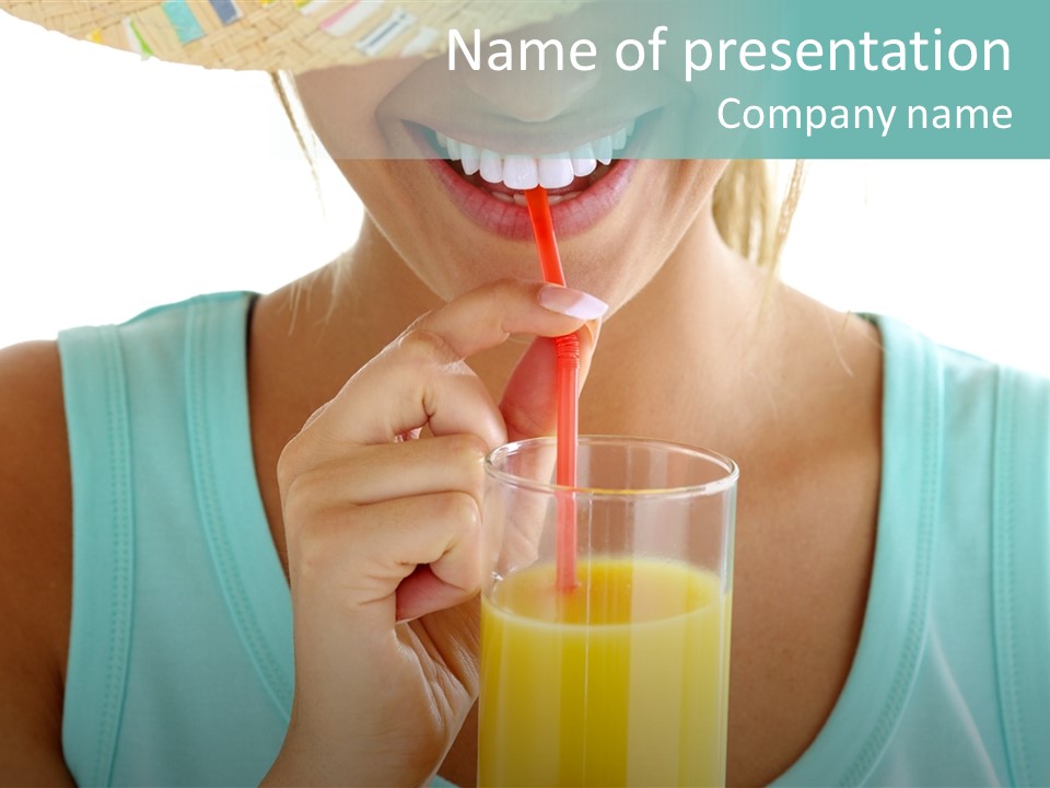 Caucasian Nutrition White PowerPoint Template