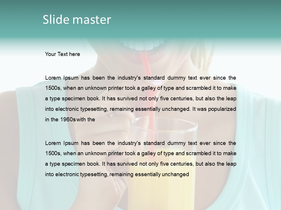 Caucasian Nutrition White PowerPoint Template