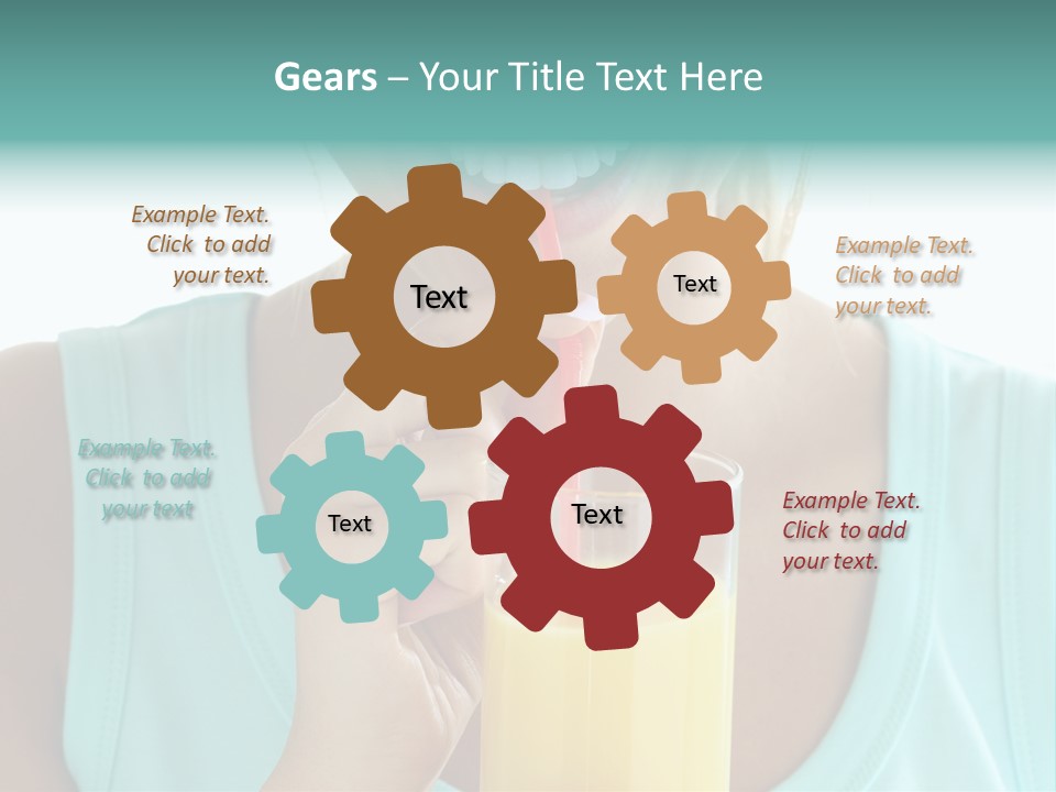 Caucasian Nutrition White PowerPoint Template