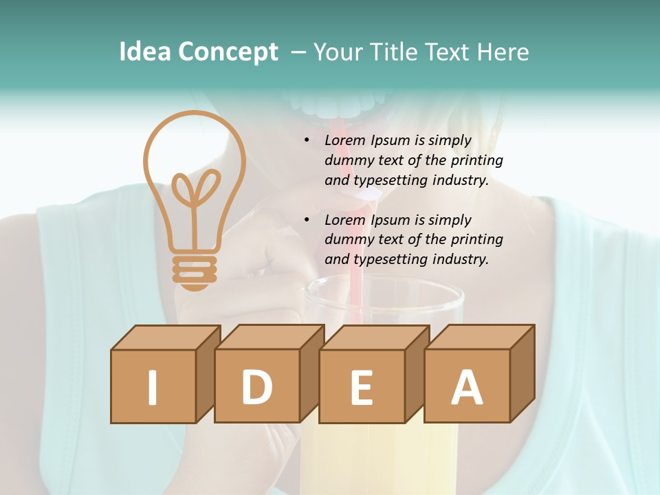 Caucasian Nutrition White PowerPoint Template