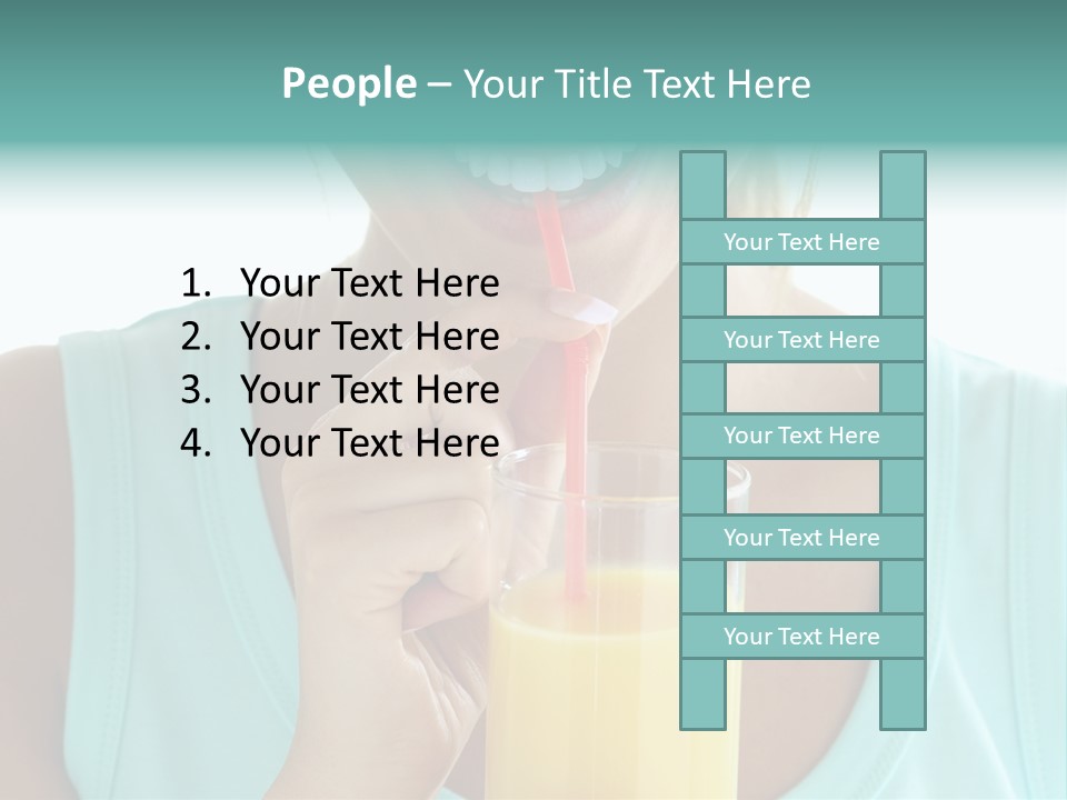 Caucasian Nutrition White PowerPoint Template