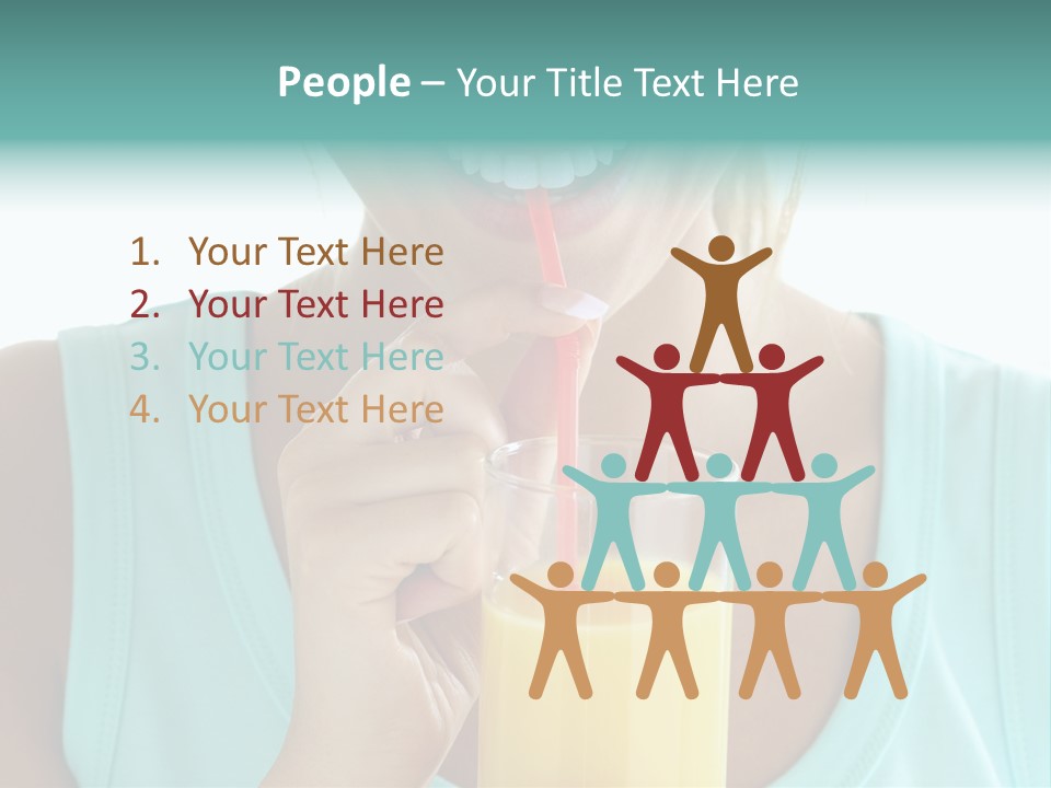 Caucasian Nutrition White PowerPoint Template