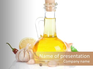 Olive Isolated Still Life PowerPoint Template