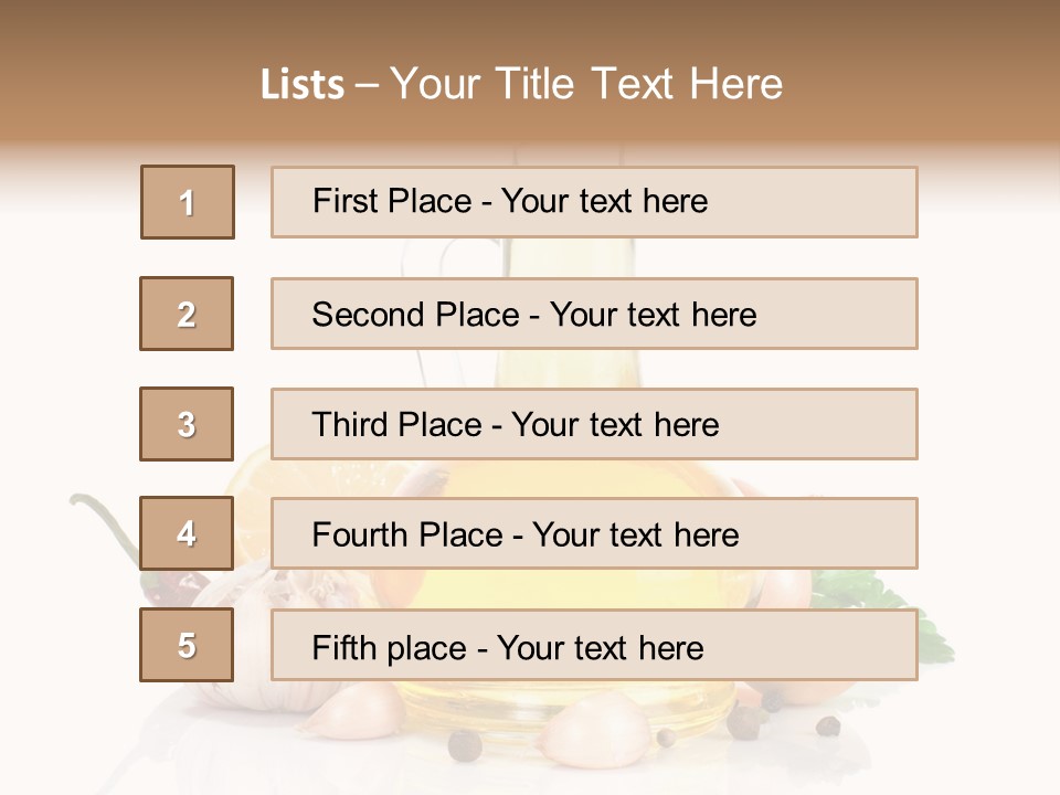 Olive Isolated Still Life PowerPoint Template