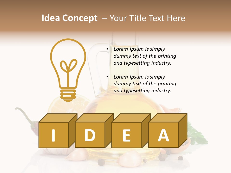 Olive Isolated Still Life PowerPoint Template