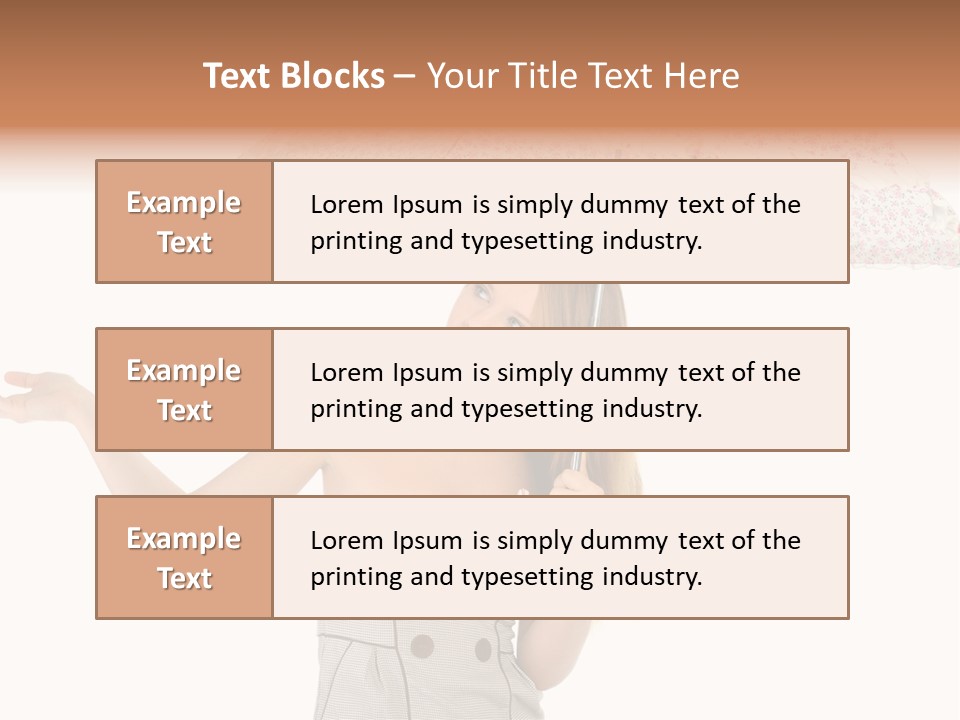 Hair Suitcase One PowerPoint Template
