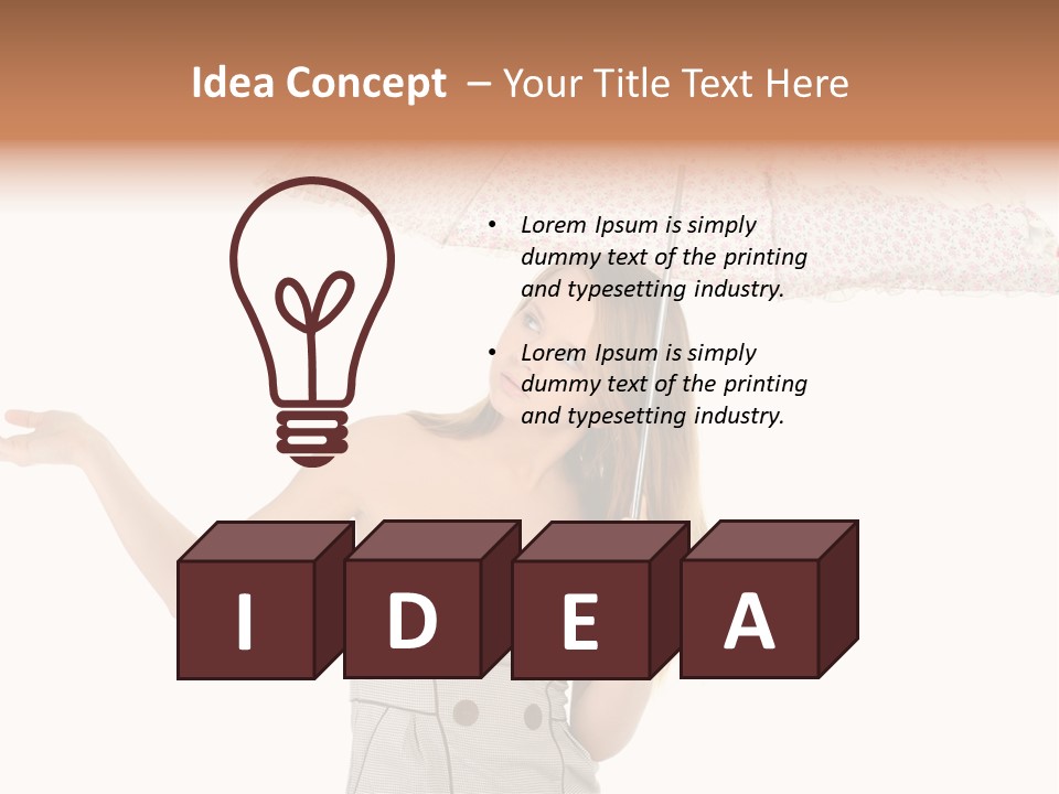 Hair Suitcase One PowerPoint Template