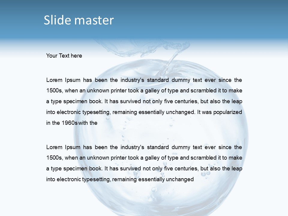 Background Water Healthy PowerPoint Template