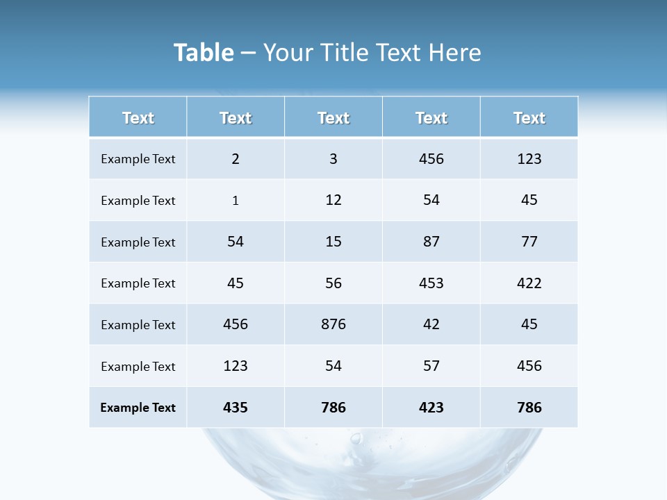 Background Water Healthy PowerPoint Template