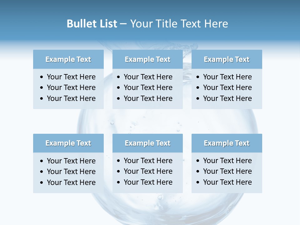 Background Water Healthy PowerPoint Template