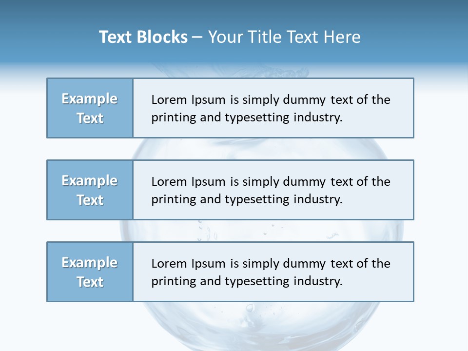 Background Water Healthy PowerPoint Template