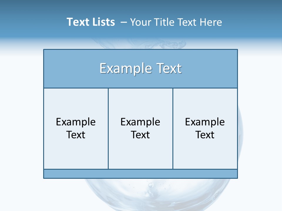 Background Water Healthy PowerPoint Template