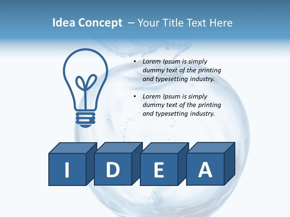 Background Water Healthy PowerPoint Template