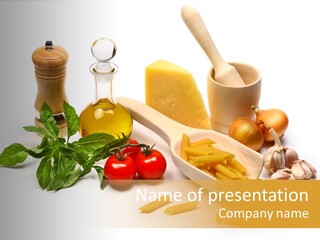 Hessian Spaghetti Tomato PowerPoint Template