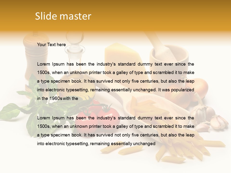 Hessian Spaghetti Tomato PowerPoint Template