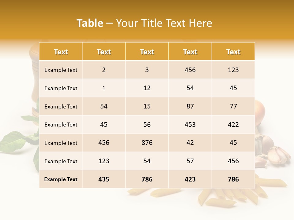 Hessian Spaghetti Tomato PowerPoint Template