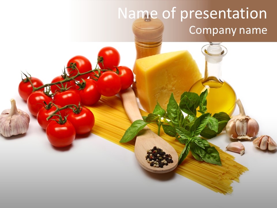 Pestle Freshness Spaghetti PowerPoint Template