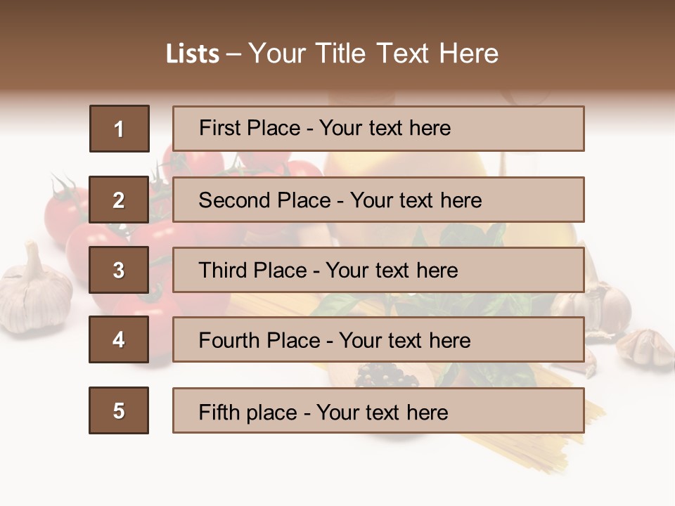 Pestle Freshness Spaghetti PowerPoint Template