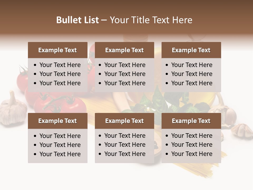 Pestle Freshness Spaghetti PowerPoint Template