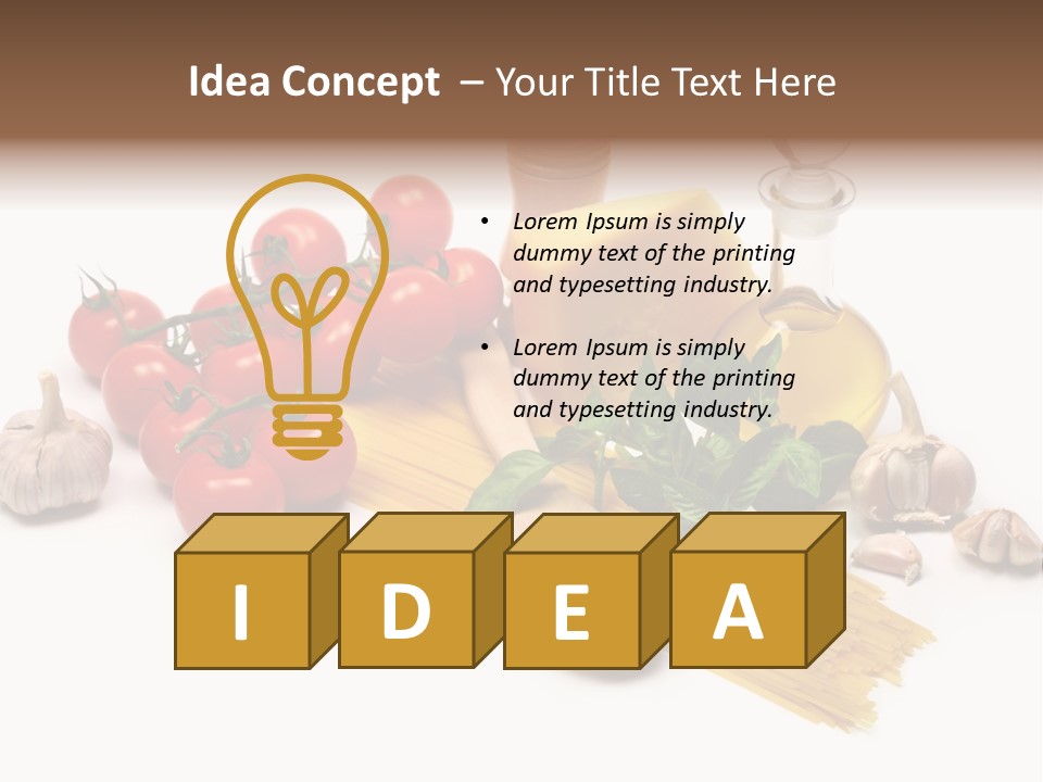 Pestle Freshness Spaghetti PowerPoint Template