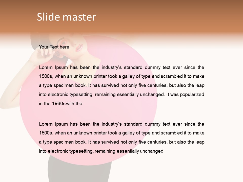 Woman Face Hair PowerPoint Template