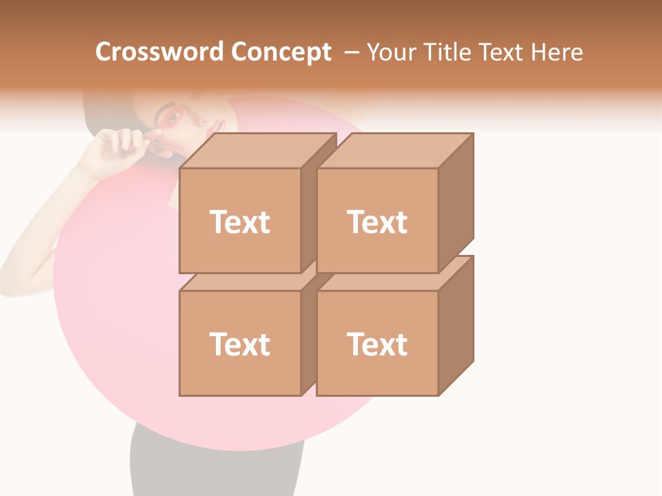 Woman Face Hair PowerPoint Template