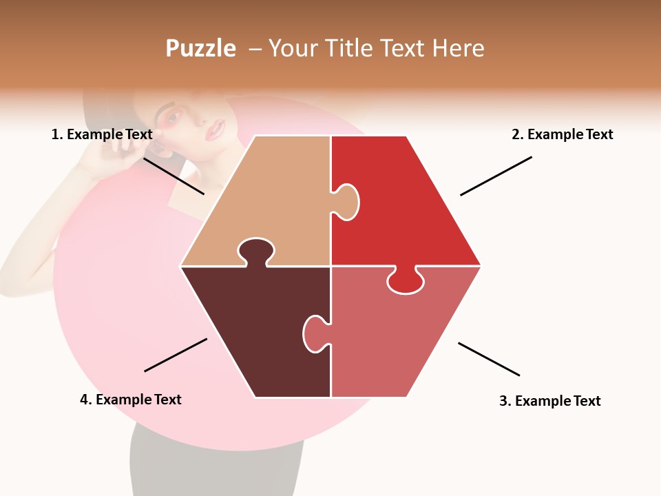 Woman Face Hair PowerPoint Template