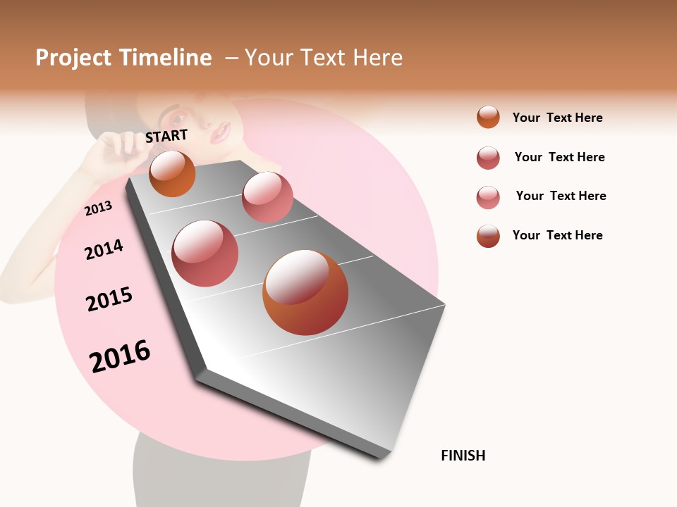 Woman Face Hair PowerPoint Template