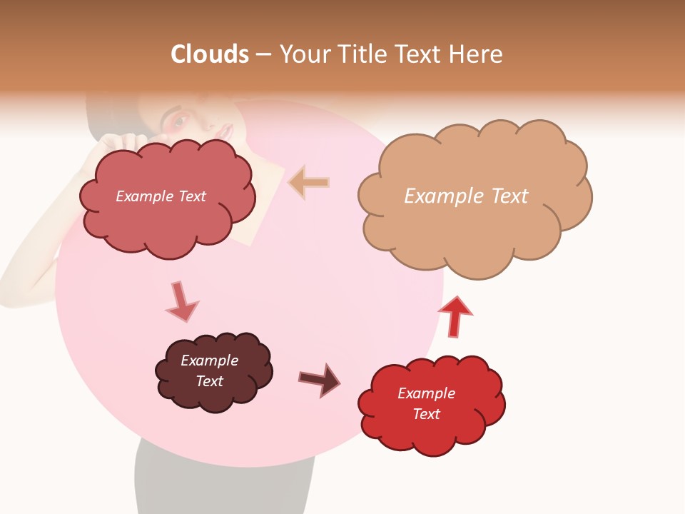 Woman Face Hair PowerPoint Template