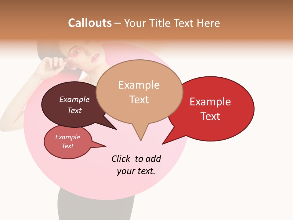 Woman Face Hair PowerPoint Template