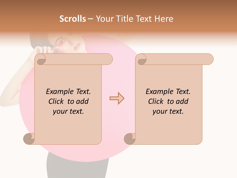 Woman Face Hair PowerPoint Template