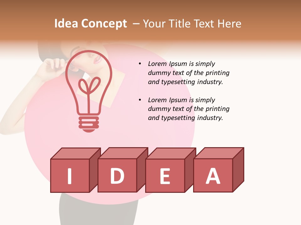 Woman Face Hair PowerPoint Template