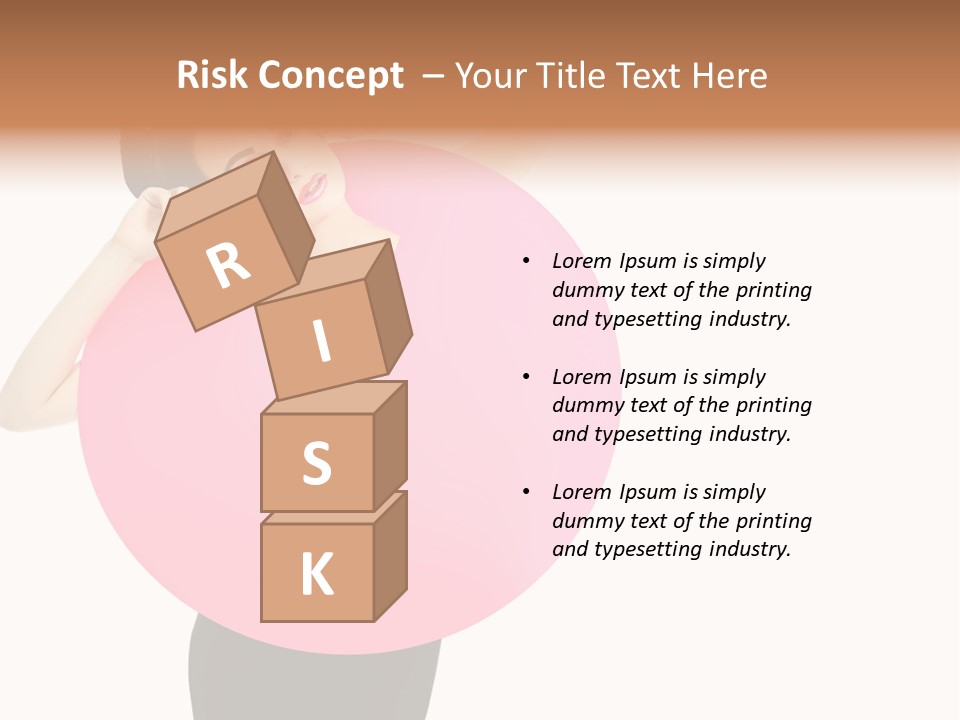 Woman Face Hair PowerPoint Template