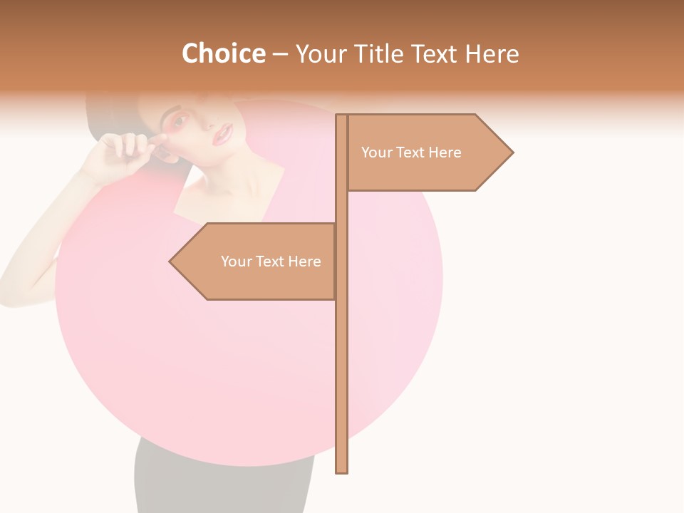 Woman Face Hair PowerPoint Template