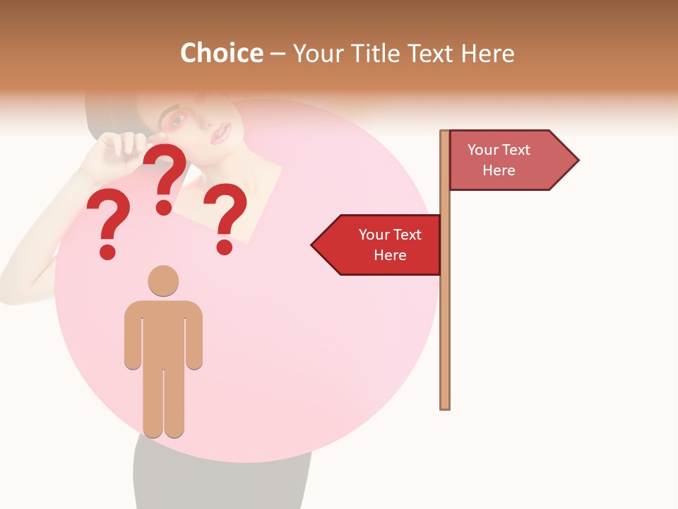 Woman Face Hair PowerPoint Template